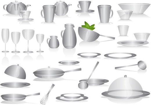 k&uuml;che geschirr symbole 2