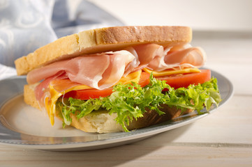 sandwich with parma ham- sandwich al prosciutto