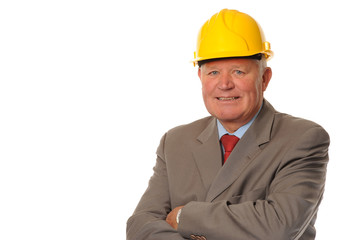 Successful mature businessman or foreman