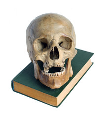 Skull and the book.