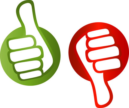 positiv negativ voting buttons