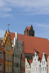 Blick auf die Dächer der Altstadt von Landshut