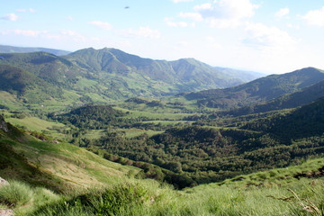 Naklejka premium Depuis le Puy Mary, Cantal (vallée de la Jordanne)