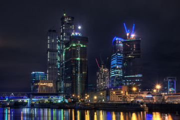 Fototapeta na wymiar Skyscrapers in Moscow