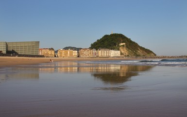 Obraz premium Playa de la zurriola, Donostia, Gipuzkoa