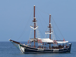 Traditional style turkish promenade yacht