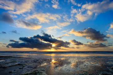 Beautiful sunset in the ocean