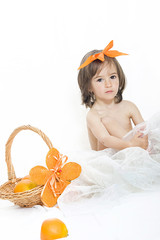 Little girl with basket
