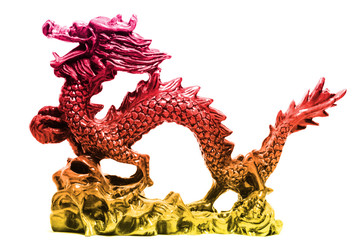 red lucky chinese dragon
