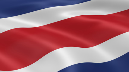 Costa Rican flag in the wind