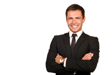 Portrait of a handsome young business man smiling