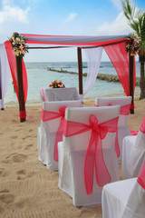 Beach wedding.