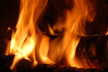 feu de cheminee