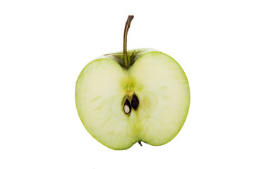 Half of green apple