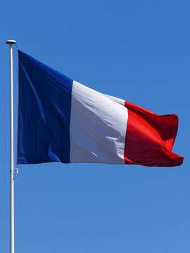 french flag at pole