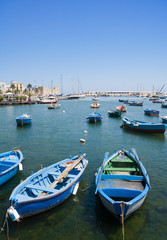 Boats in port. Bari. Apulia.