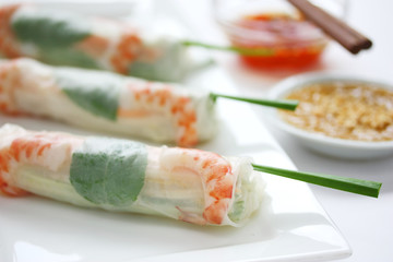 Summer Roll , Salad roll , Fresh Spring Roll , Vietnamese Food