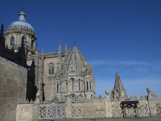 Fototapeta na wymiar Cimborrios de las catedrales de Salamanca