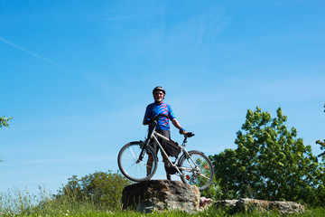 Fototapeta premium Fahrradfahrer