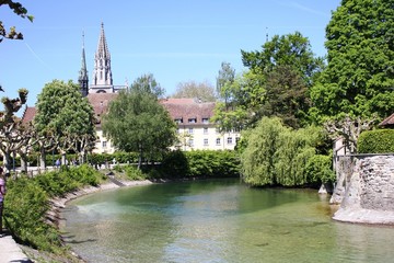 Konstanz - Blick auf die Altstadt aus dem Park