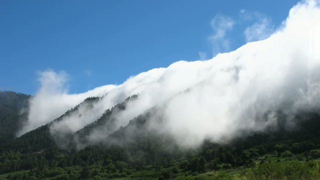 Time lapse trade winds over La Palma, Canary Islands, Spain.
