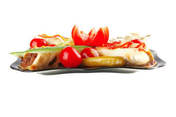 italian cannelloni filled mince