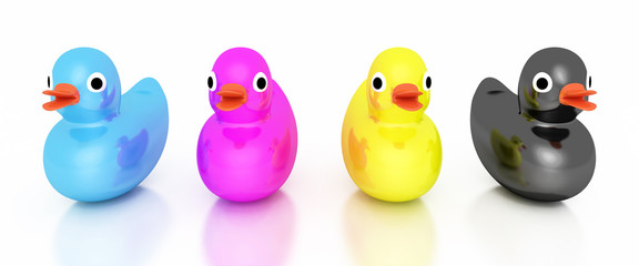 CMYK Quietscheenten