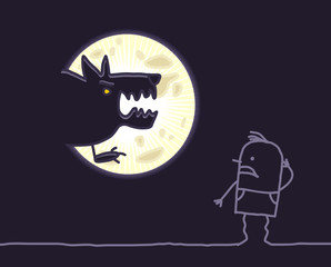 werewolf & moon