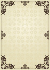 Vertical vintage background for Book cover vector