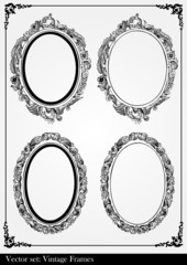 Vintage elements for frame or book cover, card