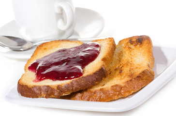 toasts and coffee