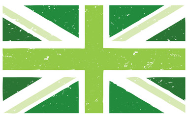 Green Union Jack - obrazy, fototapety, plakaty