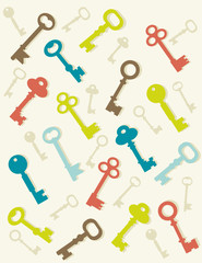 Colorful key background