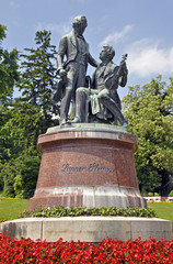 Fototapeta premium Joseph Lanner & Johann Strauss Denkmal, Baden bei Wien
