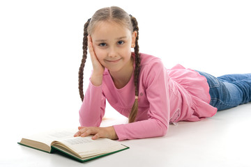 Girl reading a book