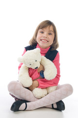 Funny girl with Teddy Bear