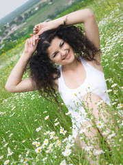 girl in field