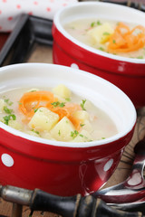 Potato soup with carrot