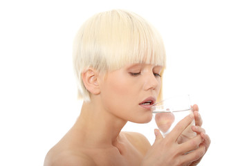 Fototapeta premium Woman drinking water