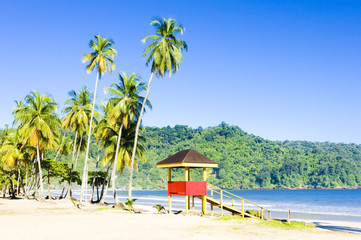 Naklejka premium cabin on the beach; Maracas Bay; Trinidad