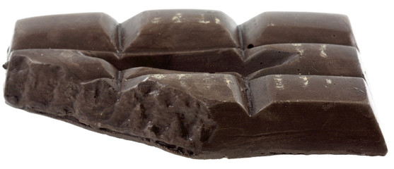 support chocolat de galet de massage, fond blanc