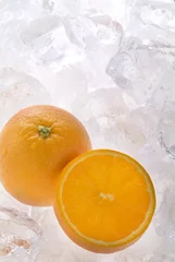 Plaid avec motif Dans la glace Orange