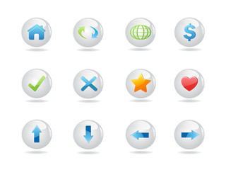 shiny round web icons