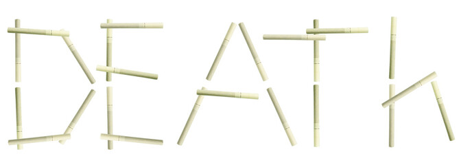one simple cigarette in word death