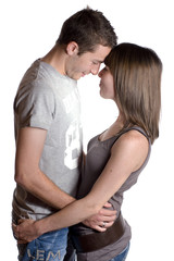 couple d'amoureux et moment de tendresse