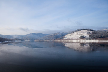 winter lake in Harz mountains, Germany