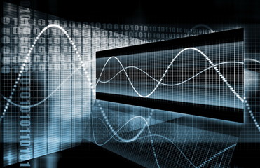 Blue Corporate Data Diagram