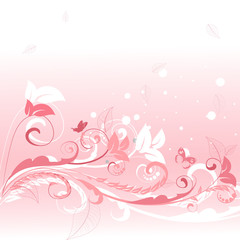Fototapeta na wymiar pink floral pattern