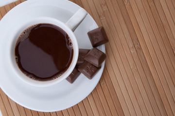 Close-up of a wonderful cup of hot coffee