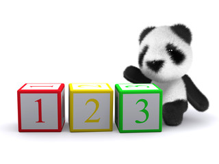 3d Teddy with counting blocks © Steve Young